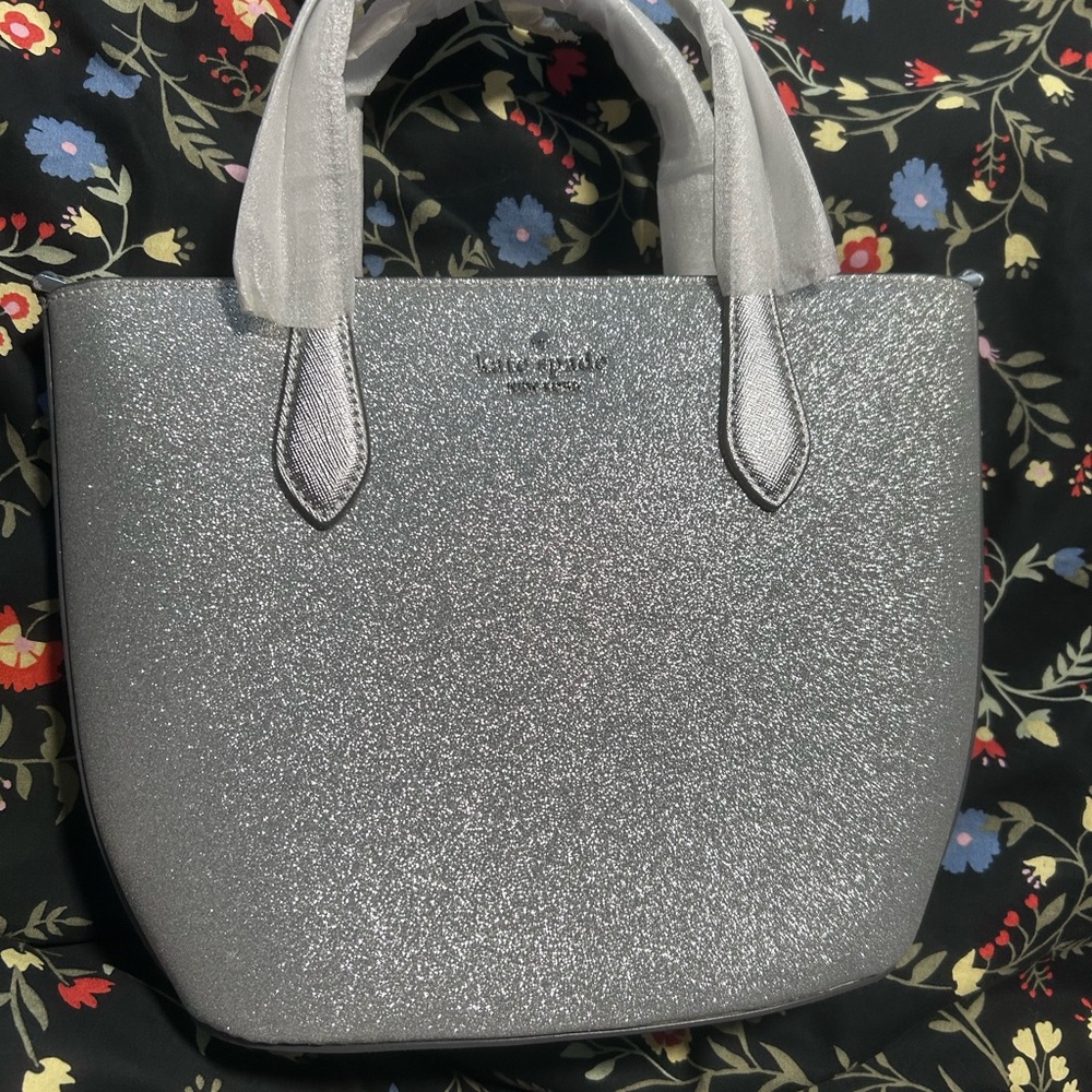 Kate Spade Silver Sparkle Tote